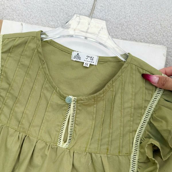 Áo Cotton Màu Cổ Bèo Thiết Kế TuTu Store Phù Hợp Đi Làm Dành Cho Nữ - Mã A546