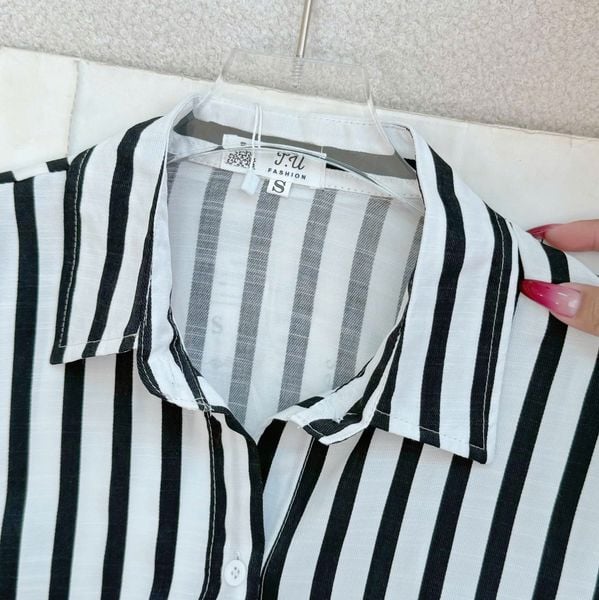 Áo Sơ Mi Lụa Pháp Kẻ Sọc Phù Hợp Đi Làm Thiết Kế TuTu Store Dành Cho Nữ- Mã AS554