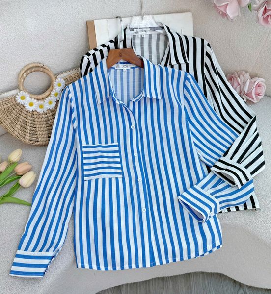Áo Sơ Mi Lụa Pháp Kẻ Sọc Phù Hợp Đi Làm Thiết Kế TuTu Store Dành Cho Nữ- Mã AS554