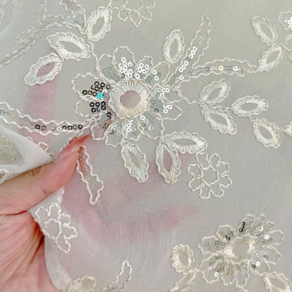 Váy Tơ Thêu Cổ V Phù Hợp Đi Tiệc Thiết Kế TuTu Store Dành Cho Nữ - Mã D1068
