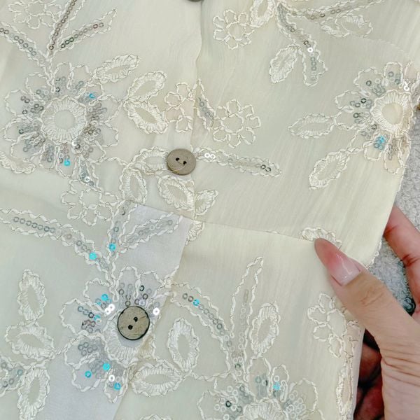 Váy Tơ Thêu Cổ V Phù Hợp Đi Tiệc Thiết Kế TuTu Store Dành Cho Nữ - Mã D1068