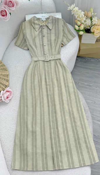 Đầm Linen Bột Thiết Kế TuTu Store Phù Hợp Đi Chơi Dành Cho Nữ - Mã D1090