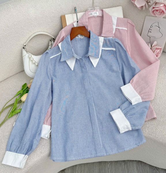 Áo Sơ Mi Linen Cotton Cổ Phối Thiết Kế TuTu Store Phù Hợp Đi Làm - Mã A498