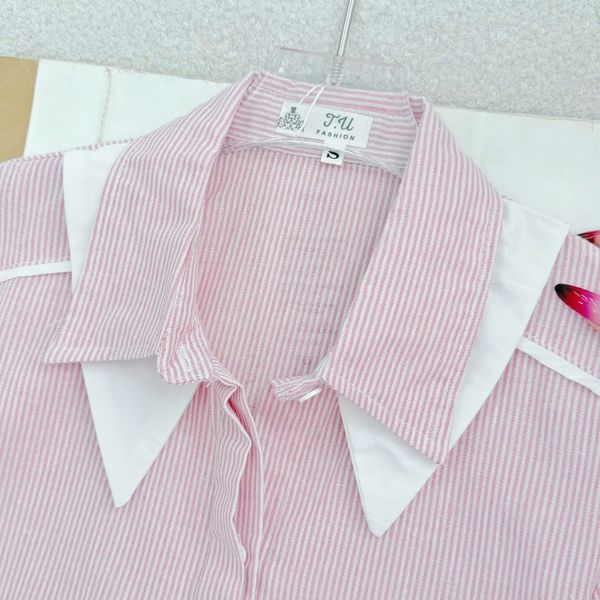 Áo Sơ Mi Linen Cotton Cổ Phối Thiết Kế TuTu Store Phù Hợp Đi Làm - Mã A498