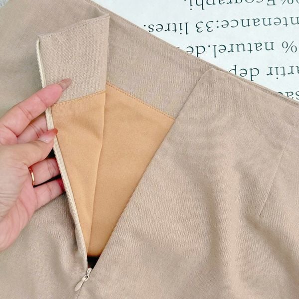 Chân Váy Linen Cotton Có Lót Phù Hợp Đi Làm Thiết Kế TuTu Store Dành Cho Nữ - Mã VS536