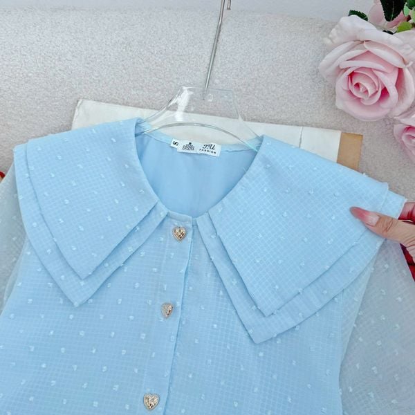 Áo Bánh Bèo Voan Hạt Phù Hợp Đi Chơi Thiết Kế TuTu Store Dành Cho Nữ -Mã A478