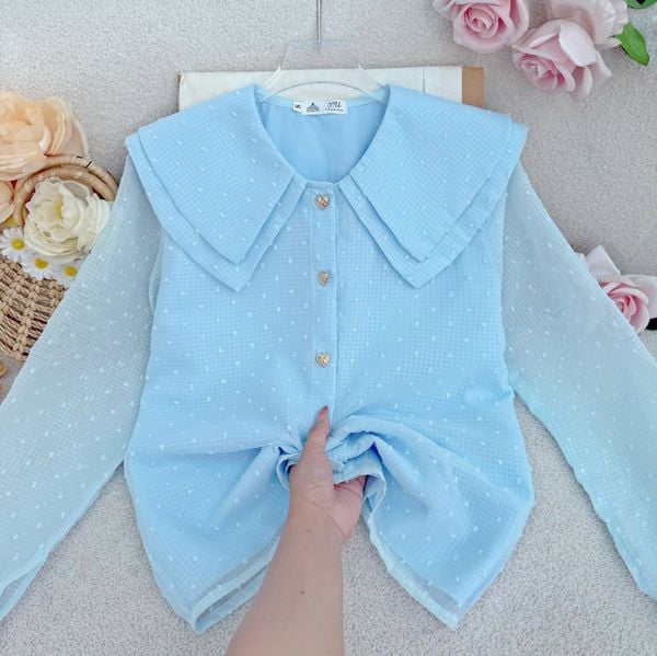 Áo Bánh Bèo Voan Hạt Phù Hợp Đi Chơi Thiết Kế TuTu Store Dành Cho Nữ -Mã A478