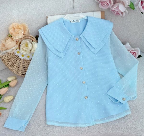Áo Bánh Bèo Voan Hạt Phù Hợp Đi Chơi Thiết Kế TuTu Store Dành Cho Nữ -Mã A478