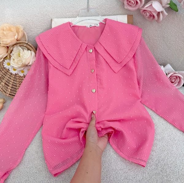 Áo Bánh Bèo Voan Hạt Phù Hợp Đi Chơi Thiết Kế TuTu Store Dành Cho Nữ -Mã A478