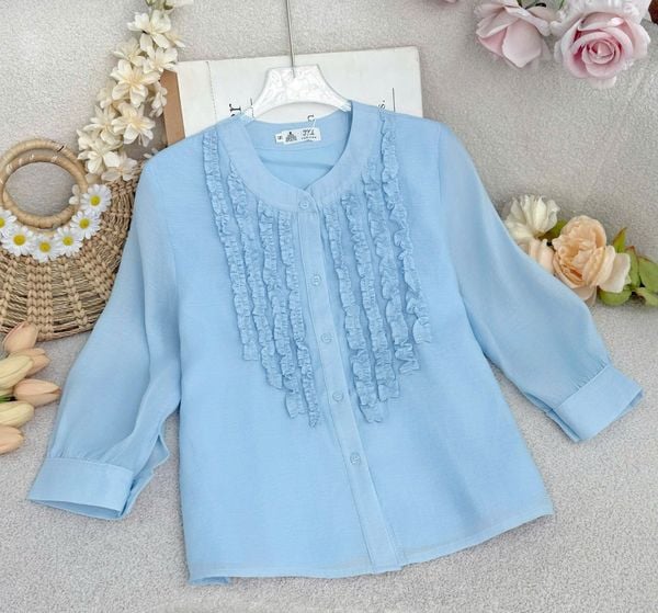 Áo Đũi Phồng Nút Thật Thiết Kế TuTu Store Phù Hợp Để Đi Tiệc Dành Cho Nữ - Mã A483