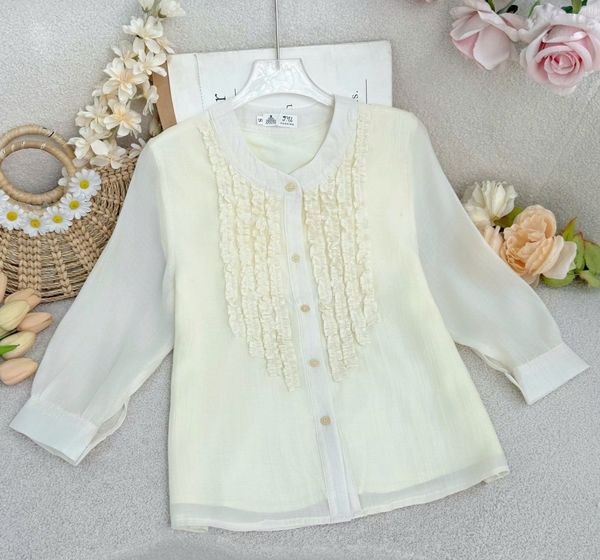 Áo Đũi Phồng Nút Thật Thiết Kế TuTu Store Phù Hợp Để Đi Tiệc Dành Cho Nữ - Mã A483