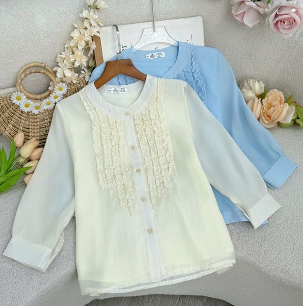 Áo Đũi Phồng Nút Thật Thiết Kế TuTu Store Phù Hợp Để Đi Tiệc Dành Cho Nữ - Mã A483