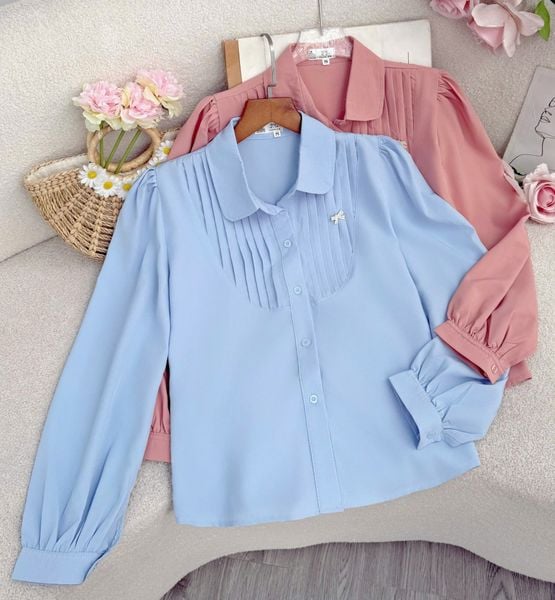Áo Sơ Mi Lụa Nhật Thiết Kế TuTu Store Phù Hợp Đi Làm Dành Cho Nữ - Mã A484