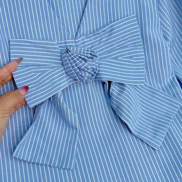 Aó Sơ Mi Linen Cổ Nơ Thiết Kế TuTu Store Phù Hợp Đi Chơi Dành Cho Nữ - Mã A491