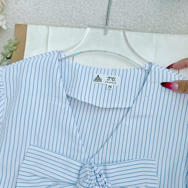 Aó Sơ Mi Linen Cổ Nơ Thiết Kế TuTu Store Phù Hợp Đi Chơi Dành Cho Nữ - Mã A491