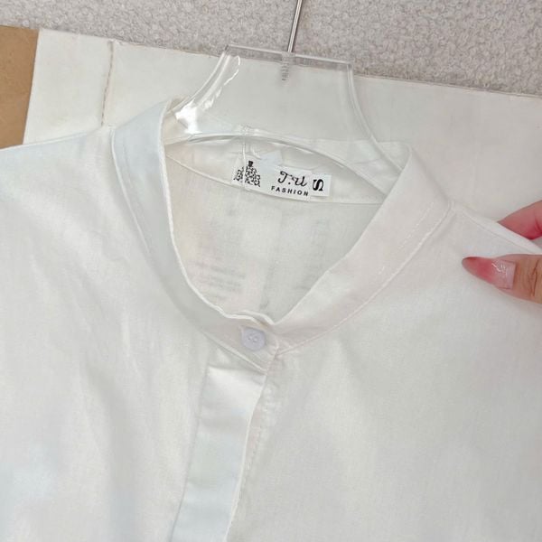 Áo Sơ Mi Cổ Tròn Cotton Xô Phù Hợp Đi Làm Thiết Kế TuTu Store Dành Cho Nữ - Mã AS548