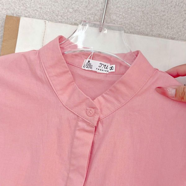 Áo Sơ Mi Cổ Tròn Cotton Xô Phù Hợp Đi Làm Thiết Kế TuTu Store Dành Cho Nữ - Mã AS548