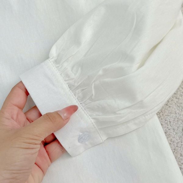 Áo Sơ Mi Cổ Tròn Cotton Xô Phù Hợp Đi Làm Thiết Kế TuTu Store Dành Cho Nữ - Mã AS548