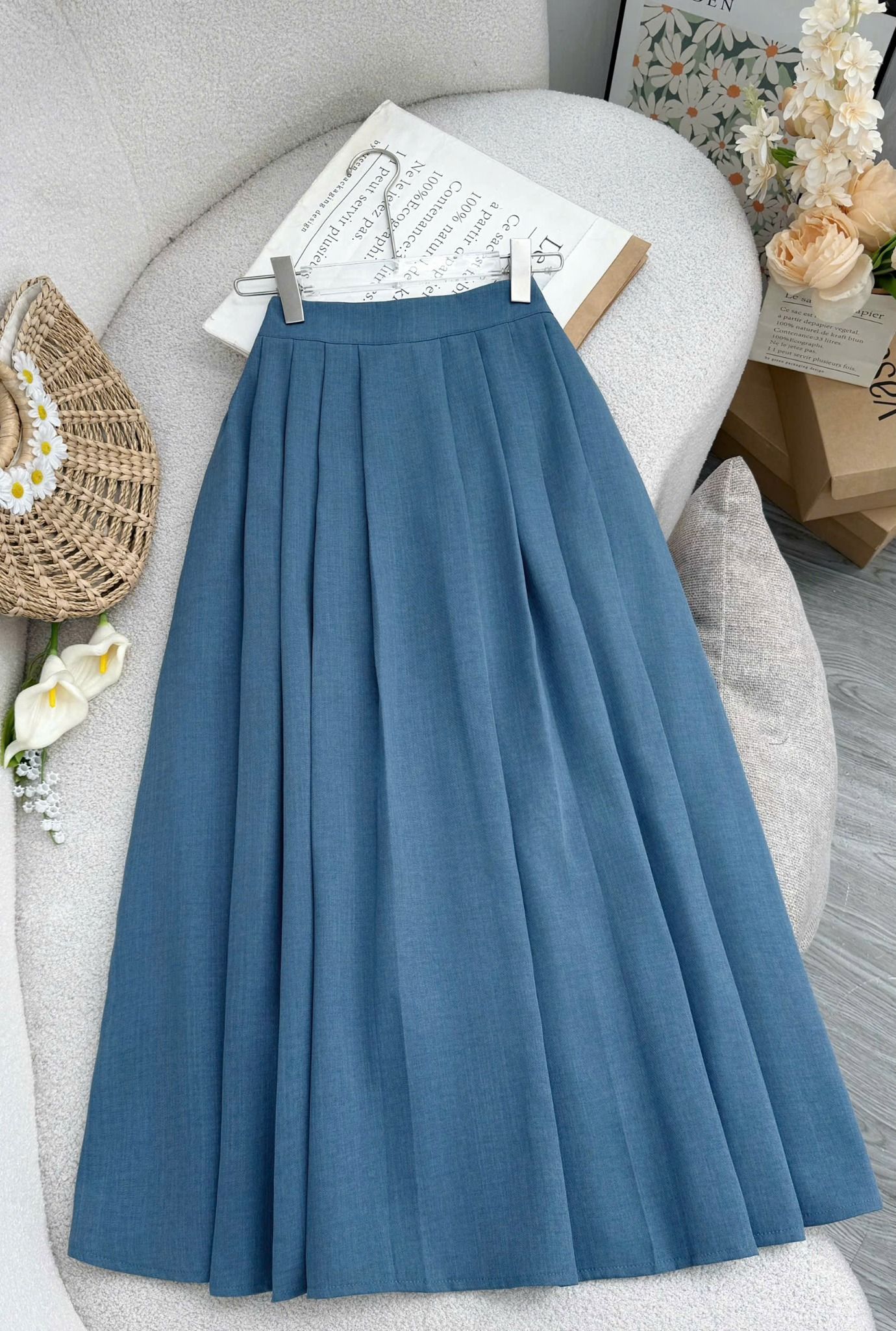 Chân Váy Kaki Wat Xếp Ly Thiết Kế TuTu Store Phù Hợp Đi Làm Dành Cho Nữ - Mã VS549