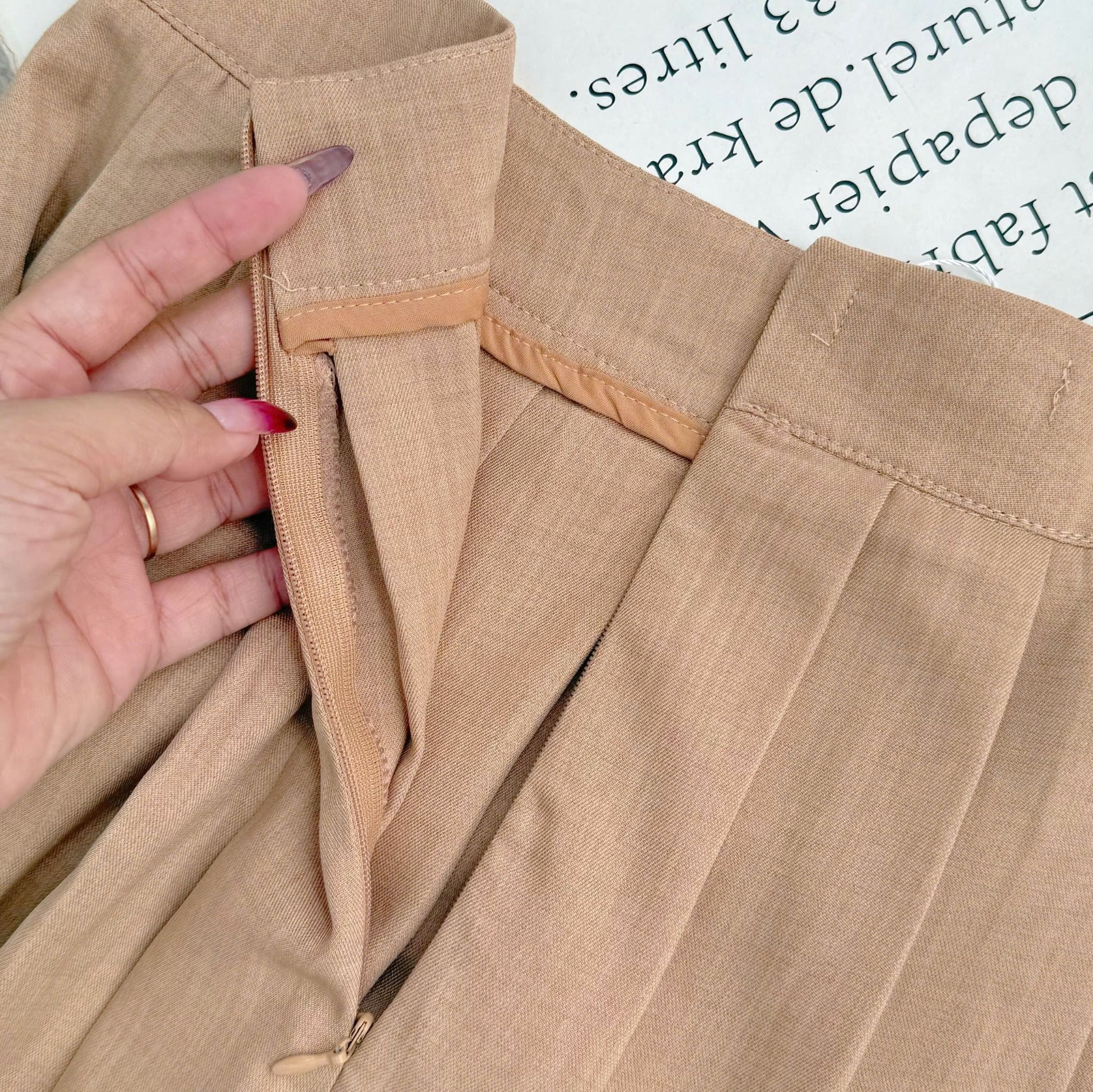 Chân Váy Kaki Wat Xếp Ly Thiết Kế TuTu Store Phù Hợp Đi Làm Dành Cho Nữ - Mã VS549