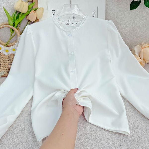 Áo Cotton Gân Tay Bo Chun Phù Hợp Đi Chơi Thiết Kế TuTu Store Dành Cho Nữ -Mã AS562