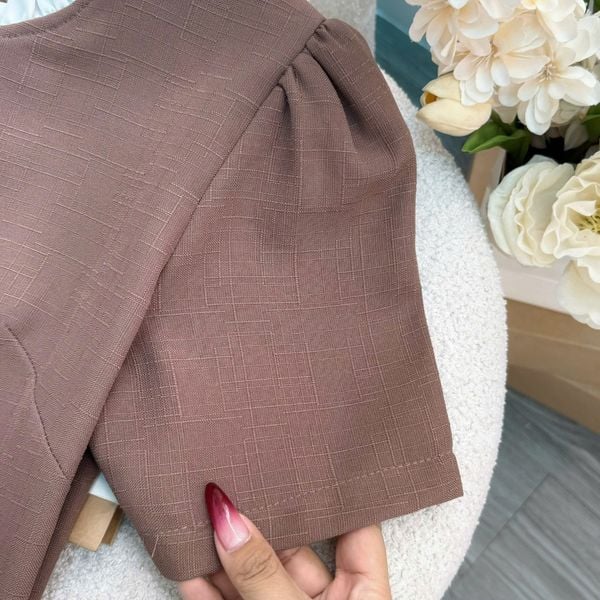 Váy Bố Linen Gân Tiểu Thư Phù Hợp Đi Chơi Thiết Kế TuTu Store Dành Cho Nữ -Mã D1094