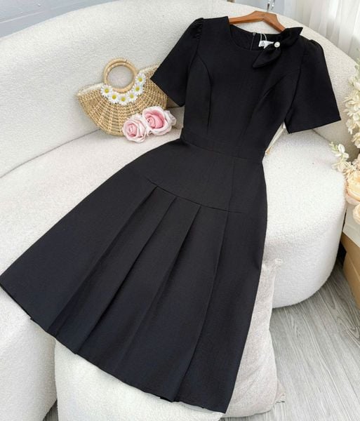 Đầm Linen Gân Thiết Kế TuTu Store Phù Hợp Đi Chơi Dành Cho Nữ - Mã D1133