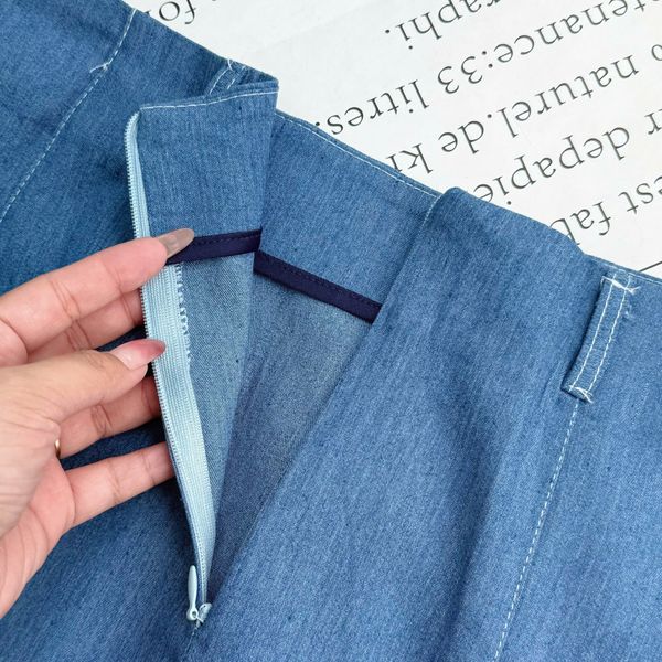 Chân Váy Jean Thun Có Khóa Kéo Phù Hợp Đi Chơi Thiết Kế TuTu Store Dành Cho Nữ -Mã VS542