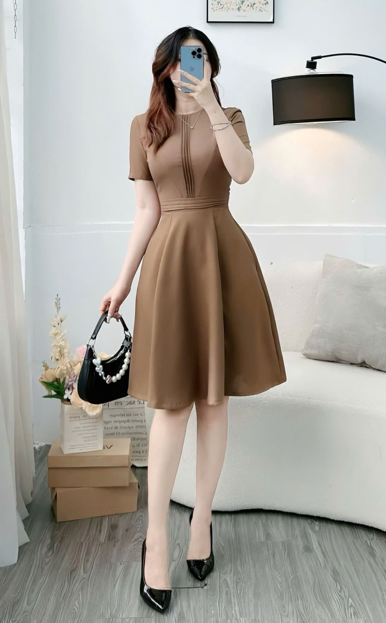 Đầm Cotton Mịn Thiết Kế TuTu Store Phù Hợp Đi Chơi Dành Cho Nữ - Mã D1253