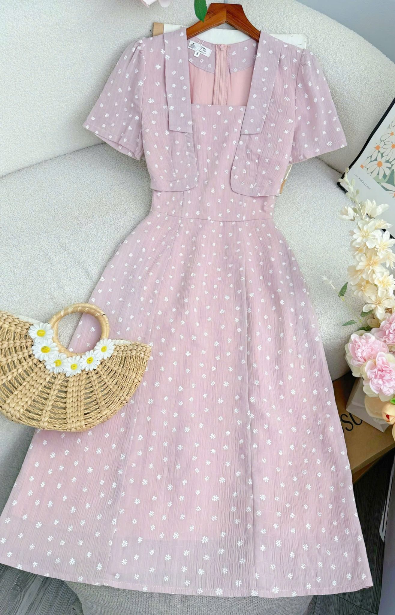 Đầm Voan Caro Thiết Kế TuTu Store Phù Hợp Đi Chơi Dành Cho Nữ - Mã D1252