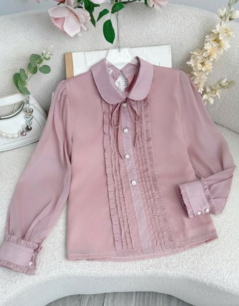 Áo Tơ Ánh Thiết Kế TuTu Store Phù Hợp Đi Làm Dành Cho Nữ - Mã AS609