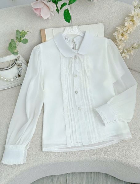 Áo Tơ Ánh Thiết Kế TuTu Store Phù Hợp Đi Làm Dành Cho Nữ - Mã AS609