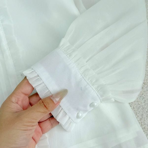 Áo Tơ Ánh Thiết Kế TuTu Store Phù Hợp Đi Làm Dành Cho Nữ - Mã AS609