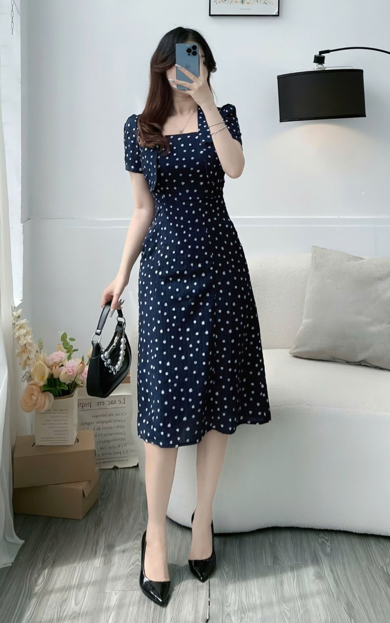 Đầm Voan Caro Thiết Kế TuTu Store Phù Hợp Đi Chơi Dành Cho Nữ - Mã D1252