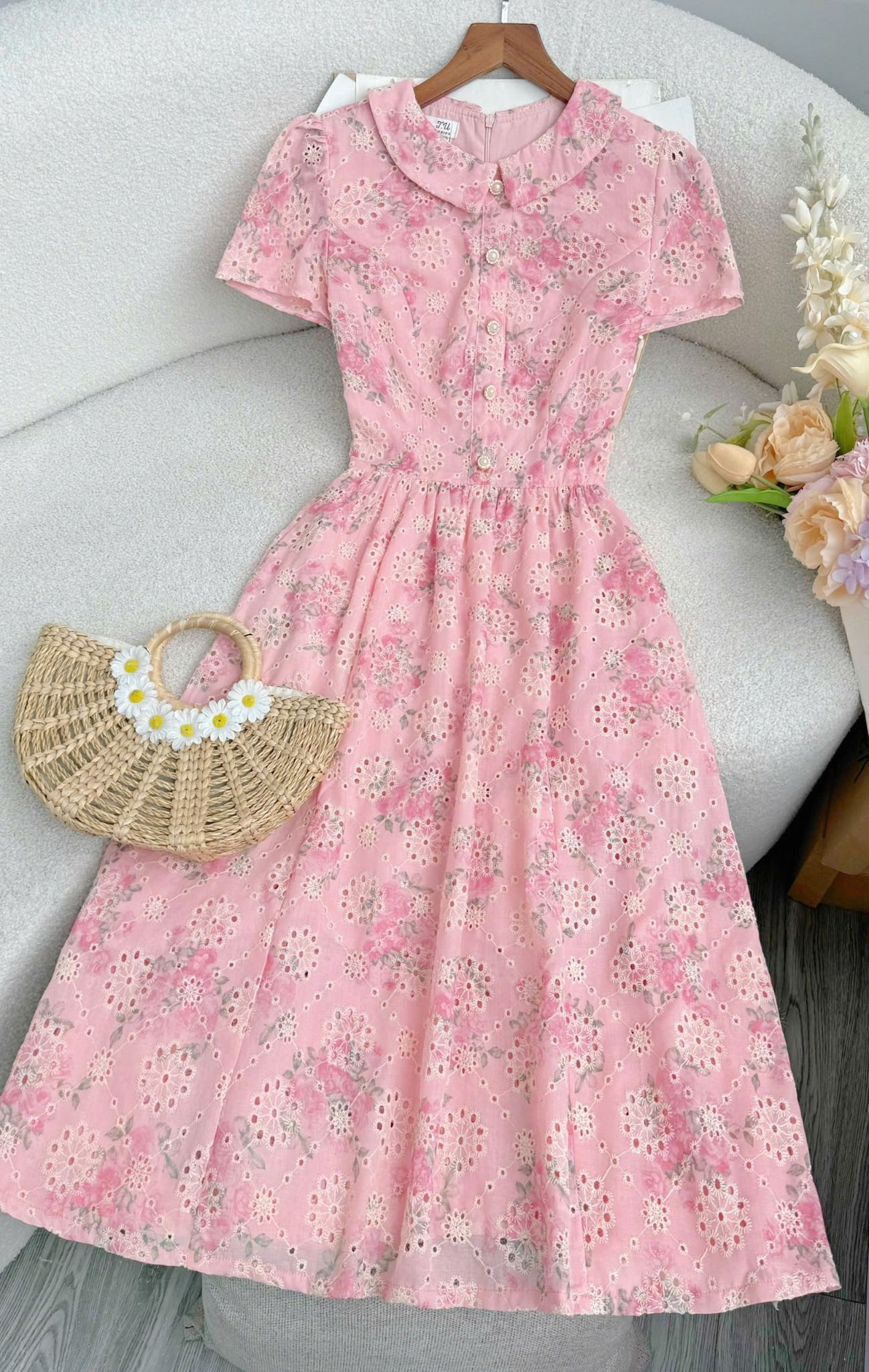 Đầm Kate Thêu Thiết Kế TuTu Store Phù Hợp Đi Làm Dành Cho Nữ - Mã D1259