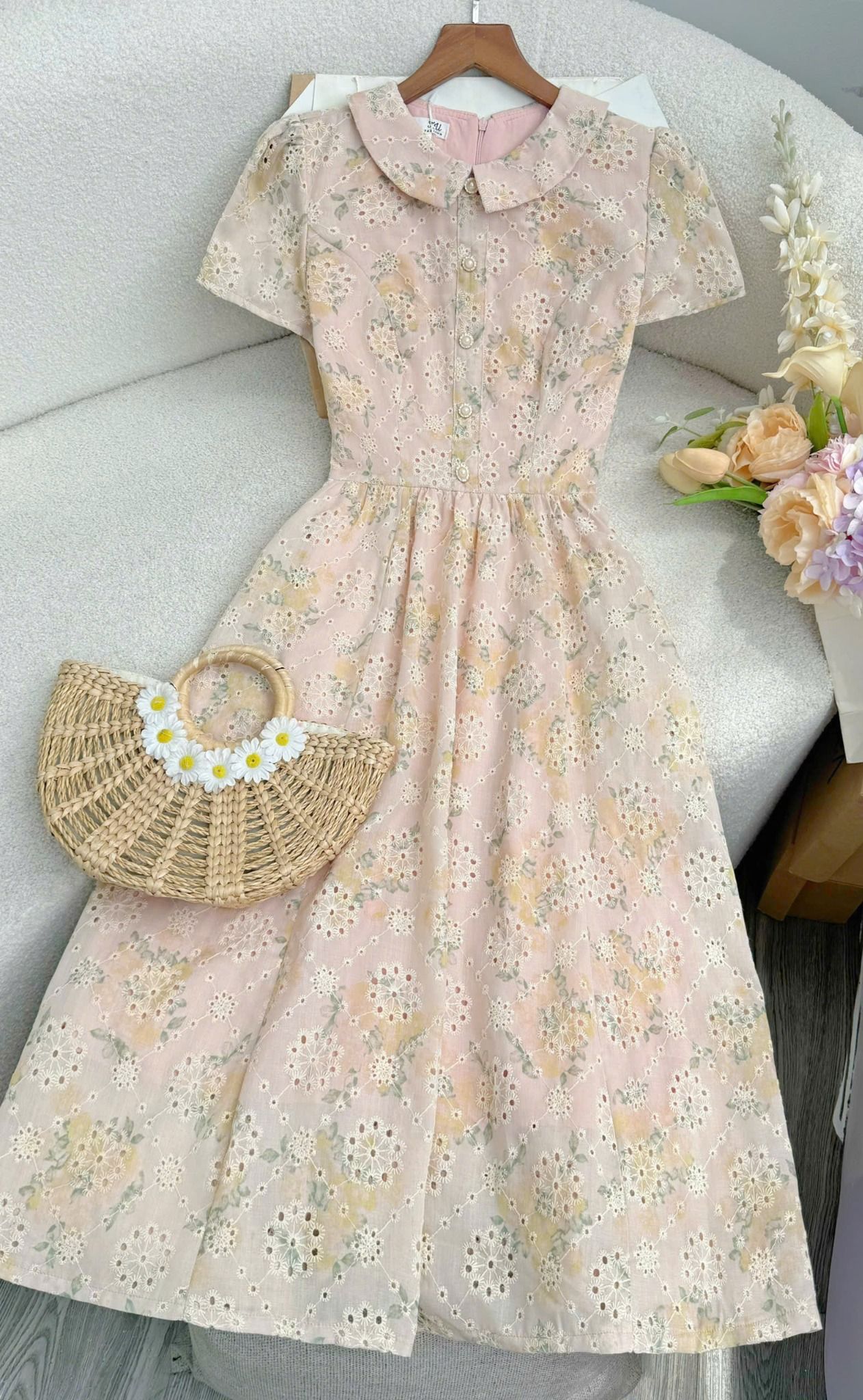 Đầm Kate Thêu Thiết Kế TuTu Store Phù Hợp Đi Làm Dành Cho Nữ - Mã D1259