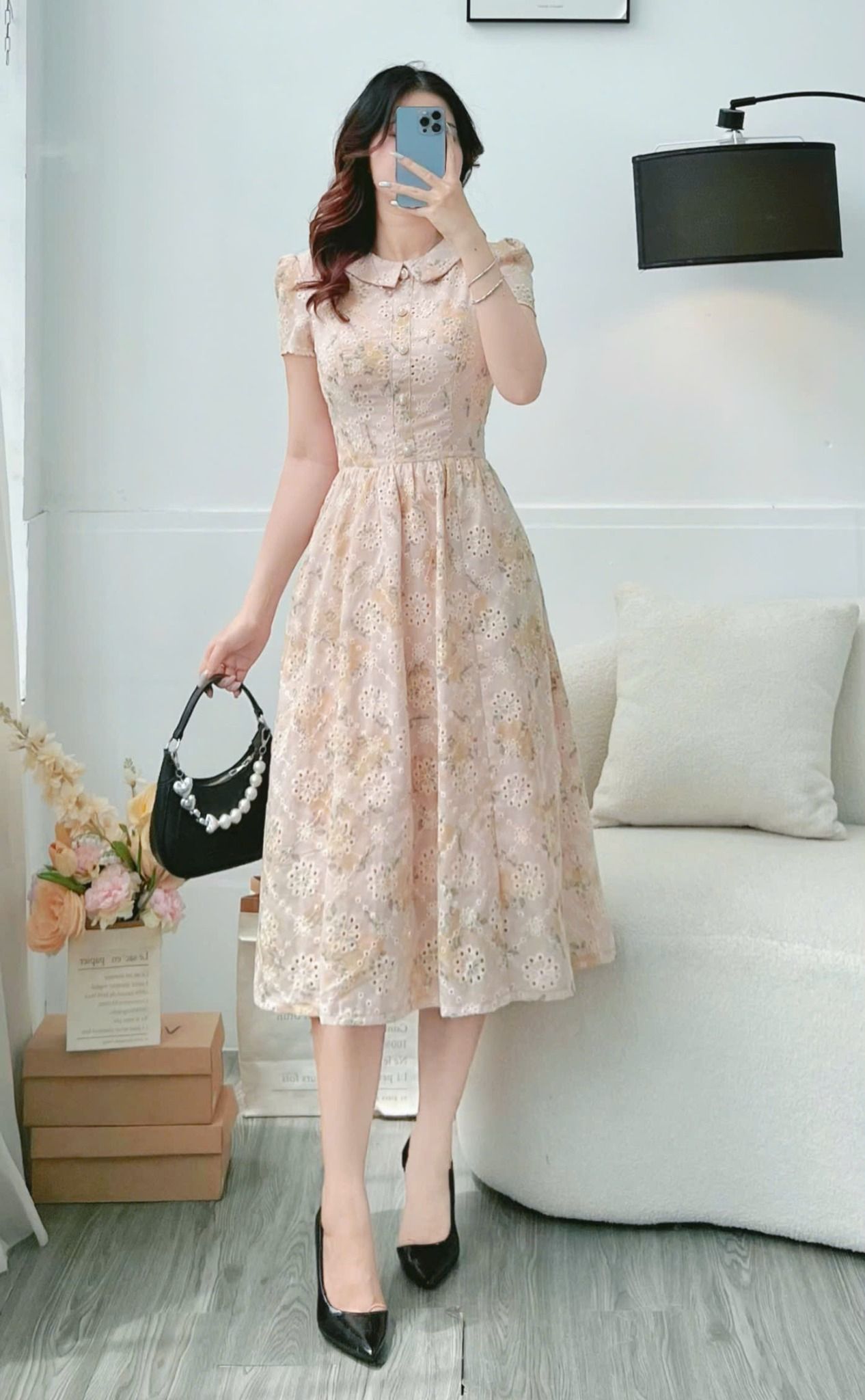 Đầm Kate Thêu Thiết Kế TuTu Store Phù Hợp Đi Làm Dành Cho Nữ - Mã D1259