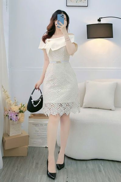 Đầm Ren Cotton Thiết Kế TuTu Store Phù Hợp Đi Chơi Dành Cho Nữ - Mã D1271
