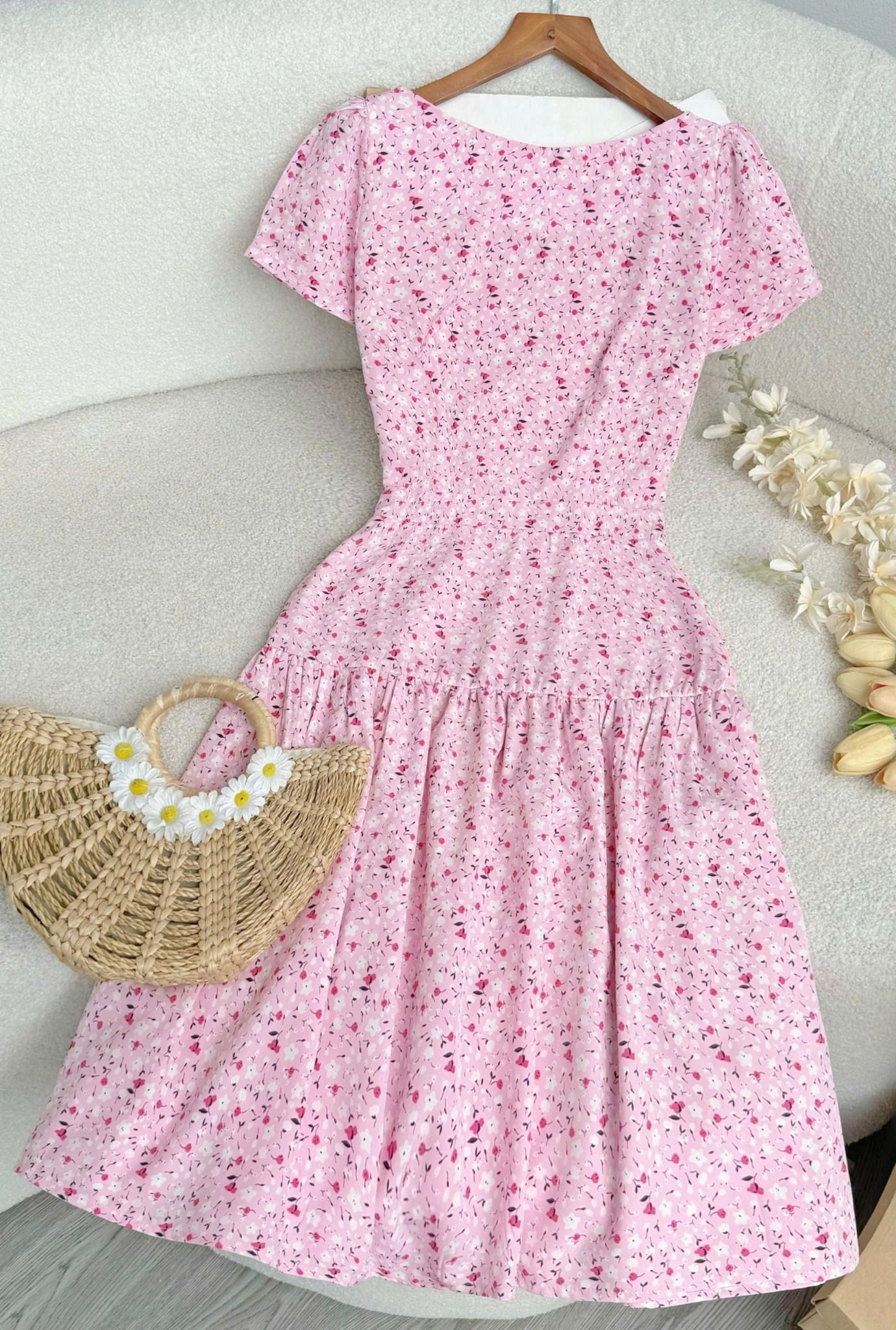 Đầm Lụa Nhật Thiết Kế TuTu Store Phù Hợp Đi Làm Dành Cho Nữ - Mã D1272