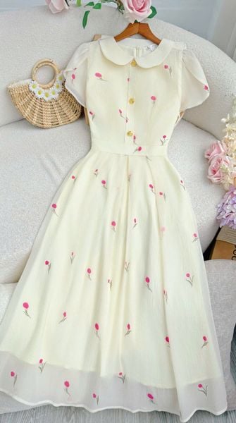 Đầm Tơ Nén Thiết Kế TuTu Store Phù Hợp Đi Chơi Dành Cho Nữ - Mã D1289