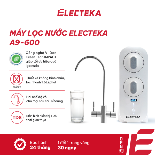  Máy lọc nước RO Electeka S7 Pro - A9 600 -  Bảo hành 24 tháng - Miễn phí lắp đặt toàn quốc 