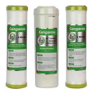  [CHÍNH HÃNG] Bộ 3 lõi lọc thô  123 Kangaroo - dùng thay thế cho máy lọc RO tủ hoặc để gầm của Kangaroo Karofi và các hãng tương đương 