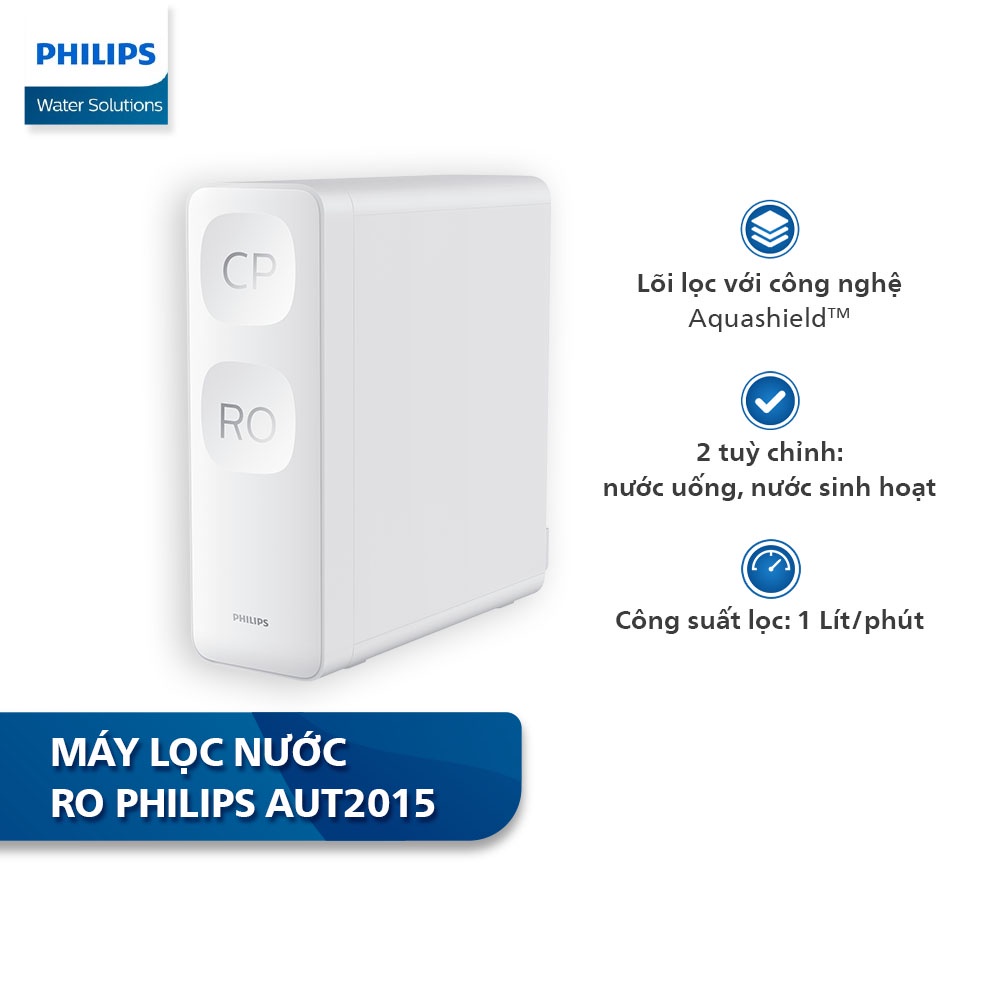  [BẢO HÀNH CHÍNH HÃNG 2 NĂM TOÀN QUỐC] Máy lọc nước để gầm RO Philips AUT2015 