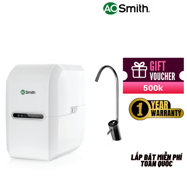  [TẶNG VOUCHER 500K TỪ 11/1 -7/2] Máy Lọc Nước RO aosmith A.O.Smith G2 Model 2023 - miễn phí lắp đặt toàn quốc 