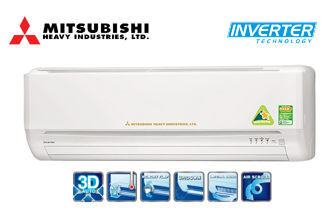  MITSUBISHI HEAVY SRK/SRC 10YL-S5/13YL-S5/18YL-S5 1 CHỀU INVERTER GAS R410A 