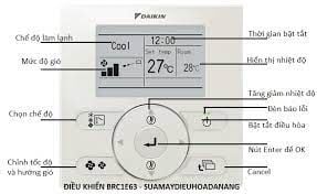  DAIKIN BRC1E63/BRC2E61 ĐIỀU KHIỂN DÂY GẮN TƯỜNG CHO MẶT LẠNH ĐIỀU HÒA SKY AIR VÀ VRV 