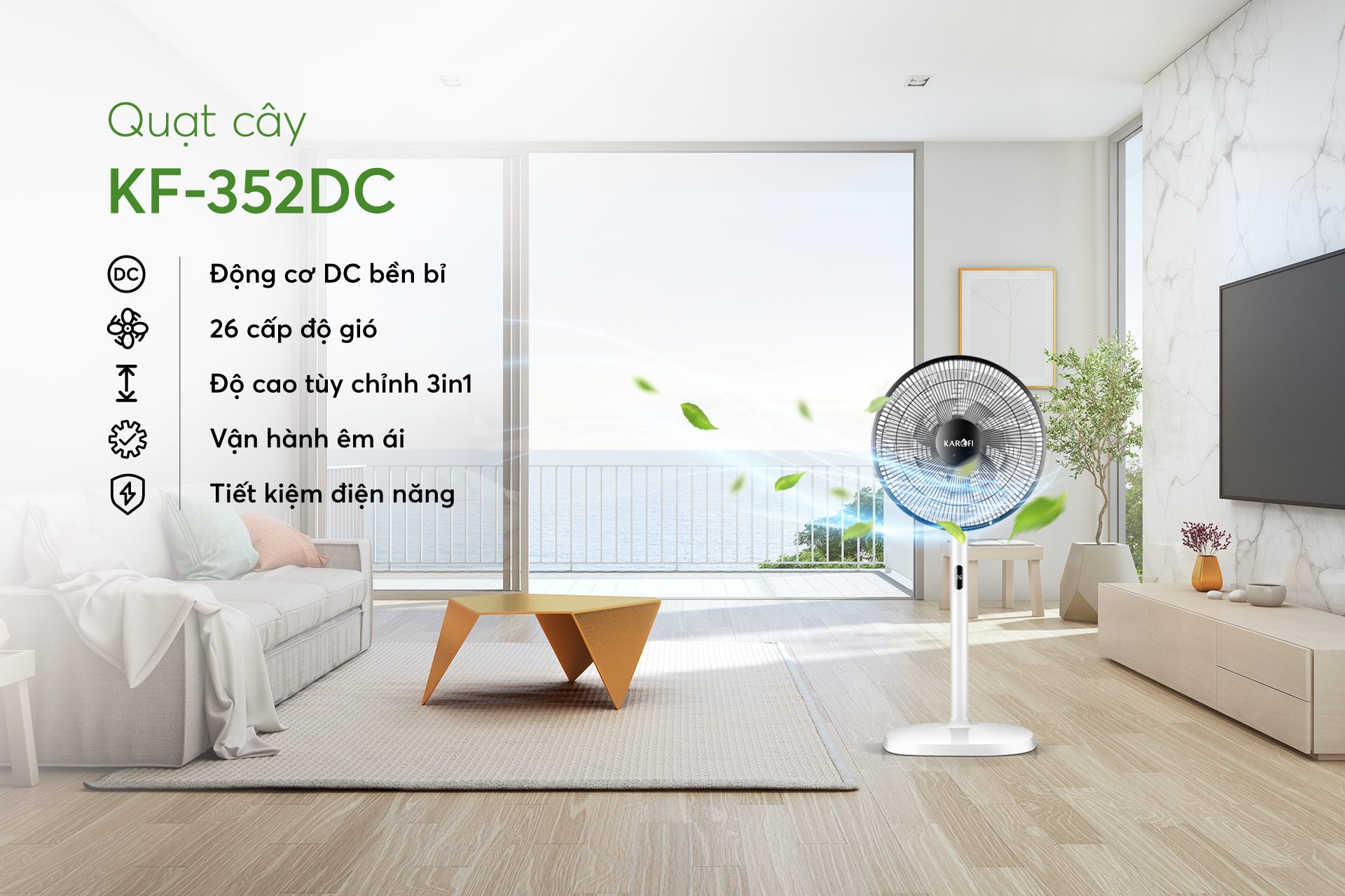  Quạt cây KAROFI KF-352DC KF-402AC 