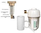  Bộ lọc nước thô đầu nguồn ren ngoài 21mm lọc cặn vẩn bùn đất xử lý nước dùng trong sinh hoạt gắn trưc tiếp đường ống 