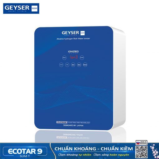  Máy lọc nước ion kiềm giàu hydro Geyser Ecotar 9 Slim T 