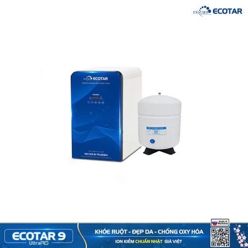  [CHÍNH HÃNG] Máy lọc nước ion kiềm giàu hydro Geyser Ecotar 9 - Ultra Nano Home - Ultra RO - RO Home - Model 2023 